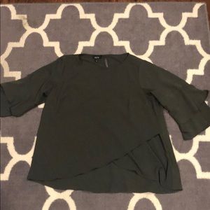 Olive Green Bell Sleeve Top
